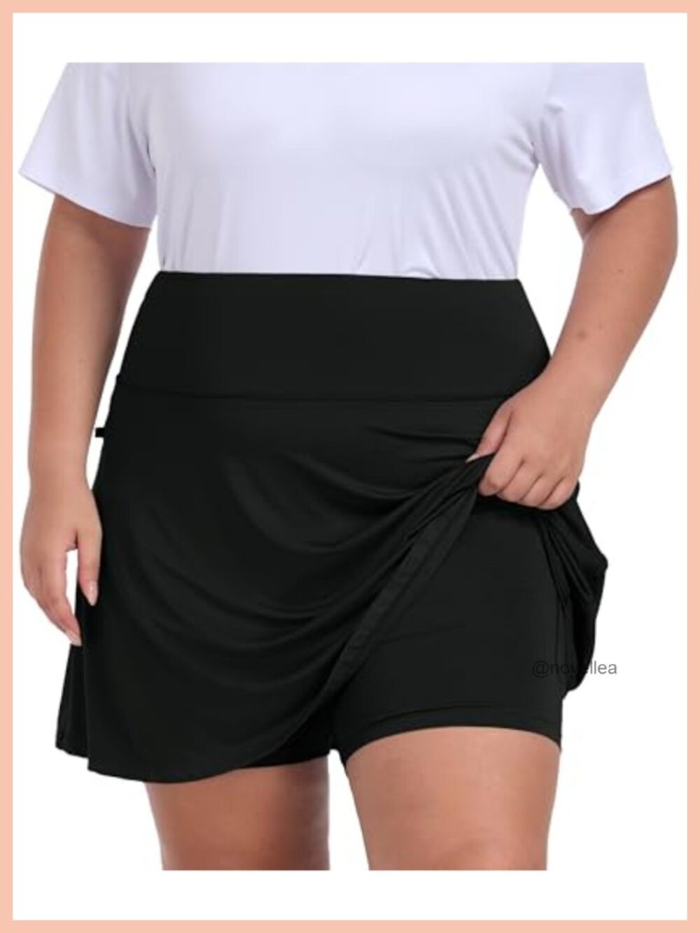 Plus Size Athletic Skort Golf Tennis Skirt Built-in Shorts Pockets